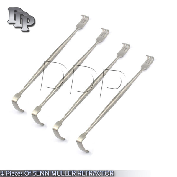 4 Pieces Of SENN MULLER RETRACTOR 6.25'' Sharp VETERINARY SURGICAL Instruments