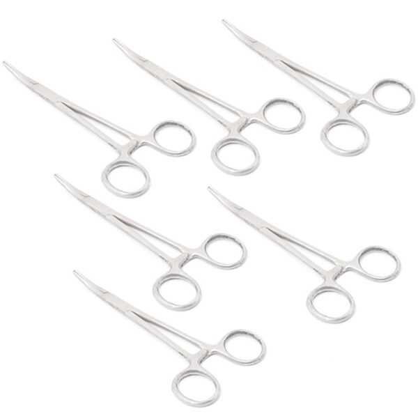6 Pcs Mosquito Hemostat Forceps 5" Curved Stainless Steel Surgical Medical
