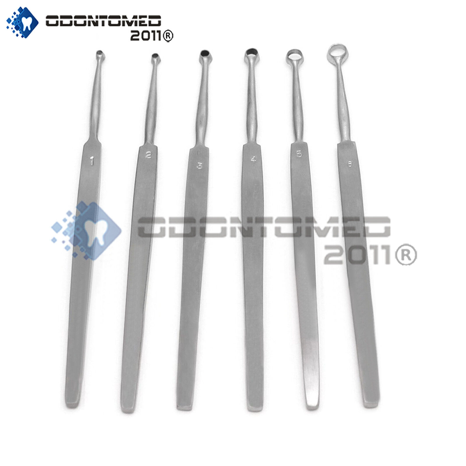 6-Pcs-Fox-Dermal-Curettes-Dermatology-1mm-6mm-Ent-Surgical-MedicaI-Instruments-112342609354