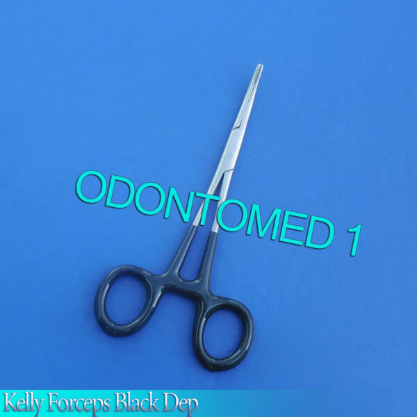 6 Pieces Kelly forceps 5.5" Curved Black Dep Handle
