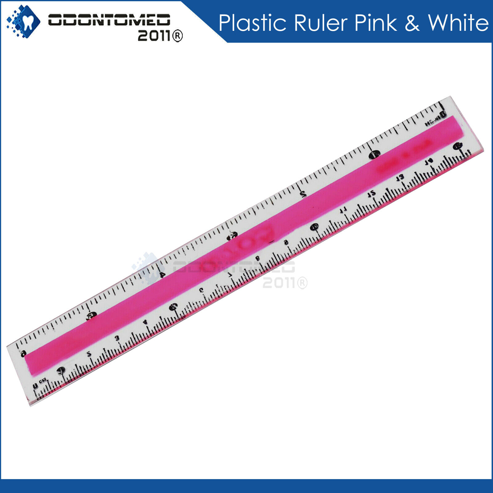 6-Plastic-Ruler-Pink-White-Measuring-Tools-Home-Office-School-Stationary-112182362484