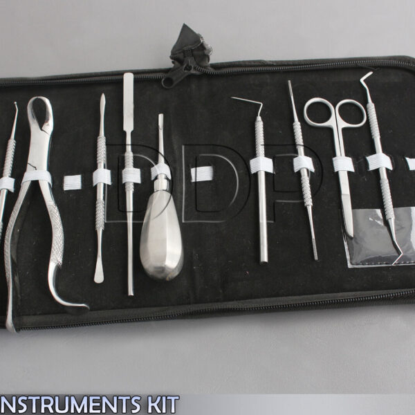 DENTAL INSTRUMENTS KIT 11 PC BRACKET TWEEZER SPATULA