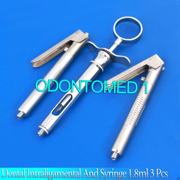 Dental Intraligamental And Aspirating Syringe 1.8 ml Instruments 03 Pcs