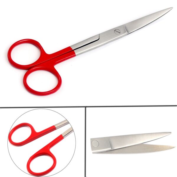 Dissecting Operating Scissors 5.5'' Sharp/Sharp Curved Color Handle (Red)