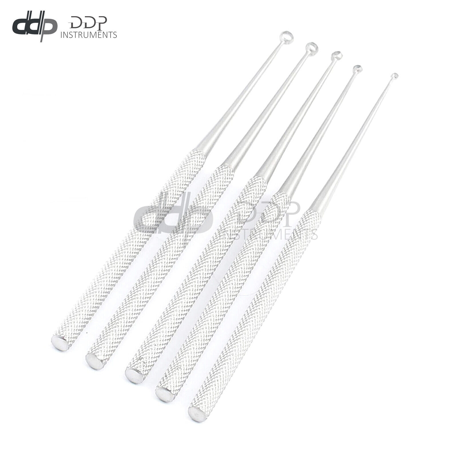 GERMAN-STAINLES-Set-Of-5-Buck-Ear-Curettes-Blunt-Curved-Ent-Surgical-Instruments-374568562084