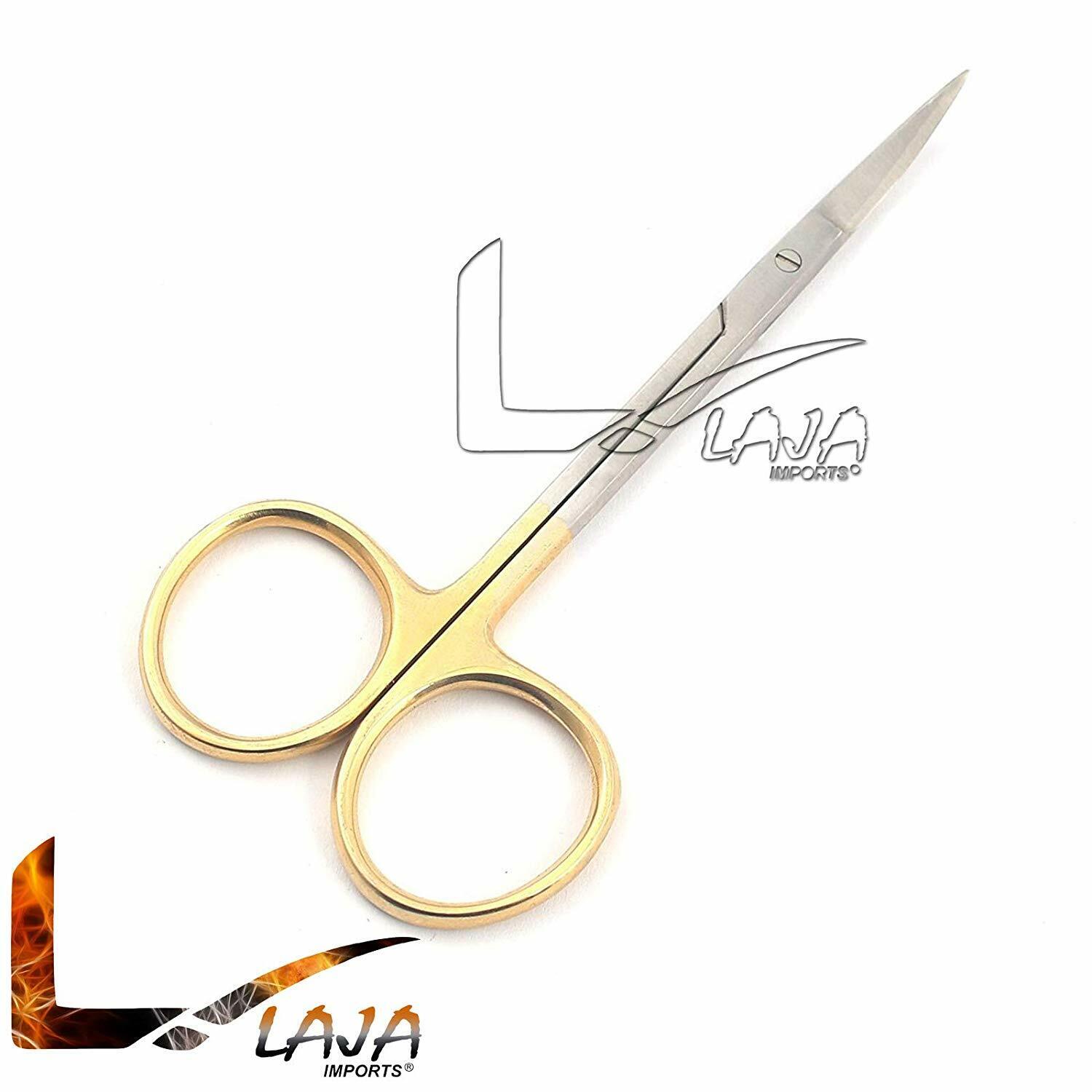Iris-Scissors-Curved-Tip-Gold-45-Stainless-Steel-273927399294-2