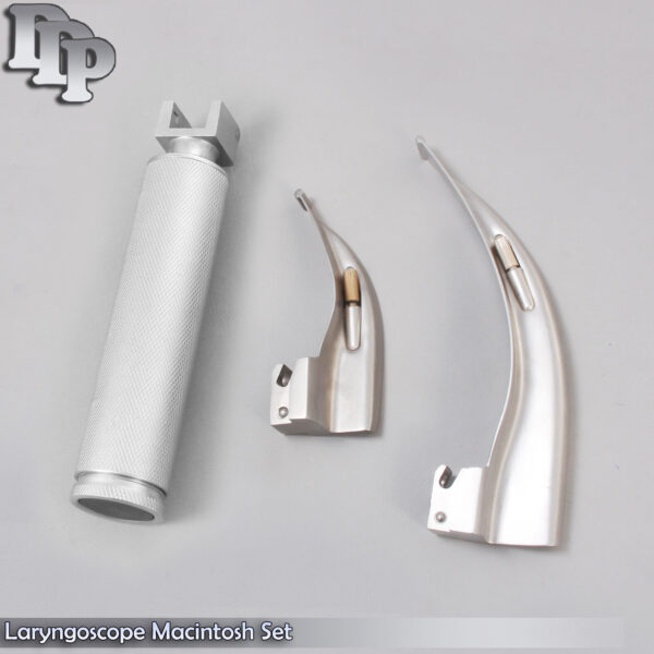 Laryngoscope Medium Handle C + 2 Macintosh Blade #1 And #4 Ent Anesthesi LS-3025