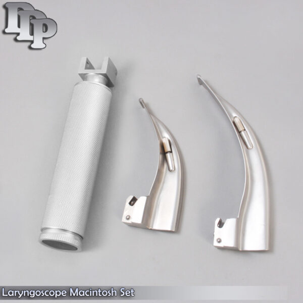 Laryngoscope Medium Handle C + 2 Macintosh Blade #2 And #4 Ent Anesthesi LS-3027