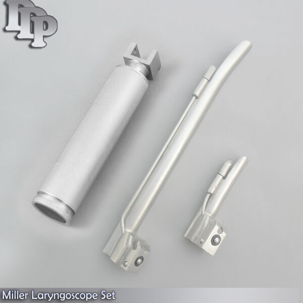 Laryngoscope Medium Handle C + 2 Miller Blade #0 And #4 Ent Anesthesia LS-3009