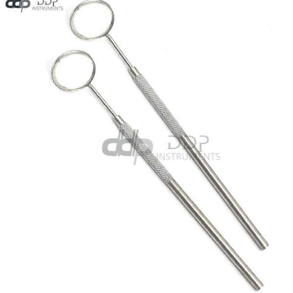 NEW 2 GERMAN DENTAL MIRROR # 5 WITH STAINLESS STEEL HANDLE DENTAL INSTRUMENTS