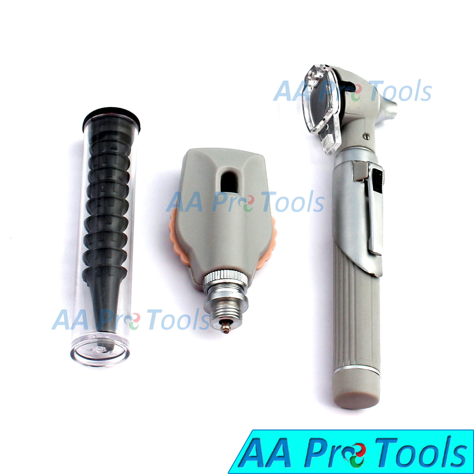 NEW-FIBER-OPTIC-Otoscope-Ophthalmoscope-Examination-LED-Diagnostic-ENT-SET-GRAY-253241876244-2