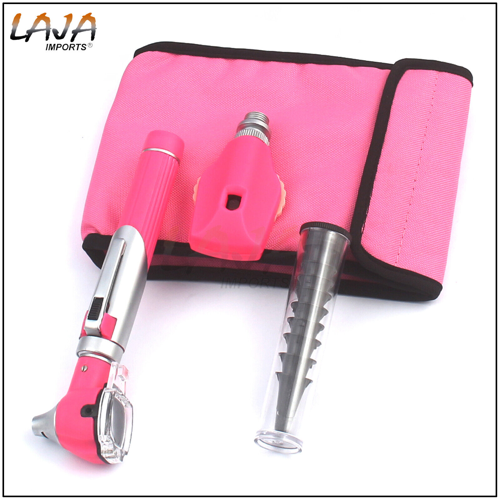 NEW-FIBER-OPTIC-Otoscope-Ophthalmoscope-PINK-Examination-LED-Diagnostic-ENT-274801740934