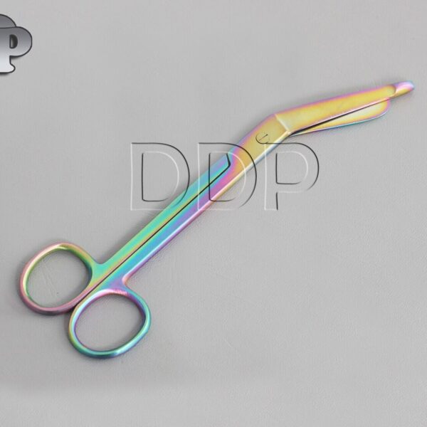 NEW GERMAN 1 Lister Bandage Nurse Scissors 7.25'' Multi Titanium Color Rainbow