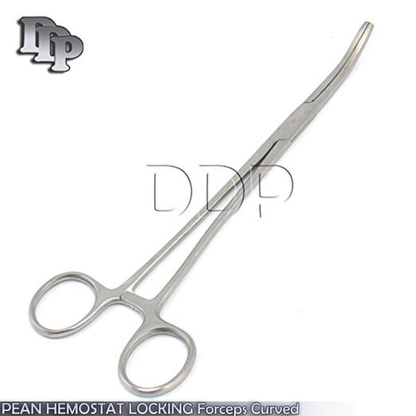 NEW SET OF 2 ROCHESTER PEAN HEMOSTAT LOCKING FORCEPS 12" CURVED TIP