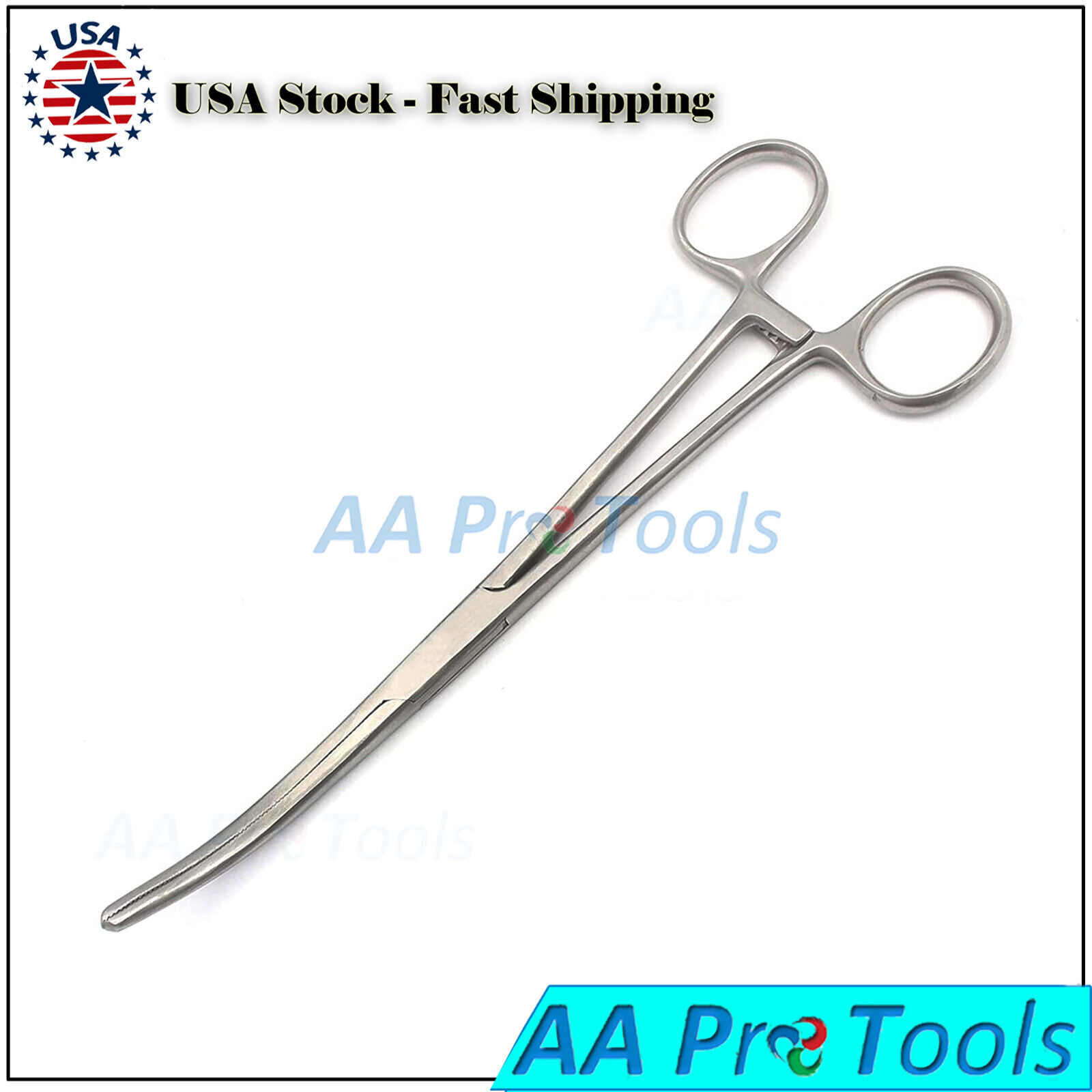 New-9-Curved-Hemostat-Forceps-Locking-Clamps-Stainless-Steel-AAPRO-253601587894-2