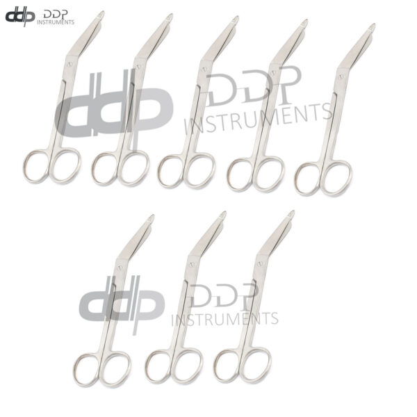 Pack Of 8 Piece Lister Bandage Utility Scissors 7.25" Surgical Dental Instrument