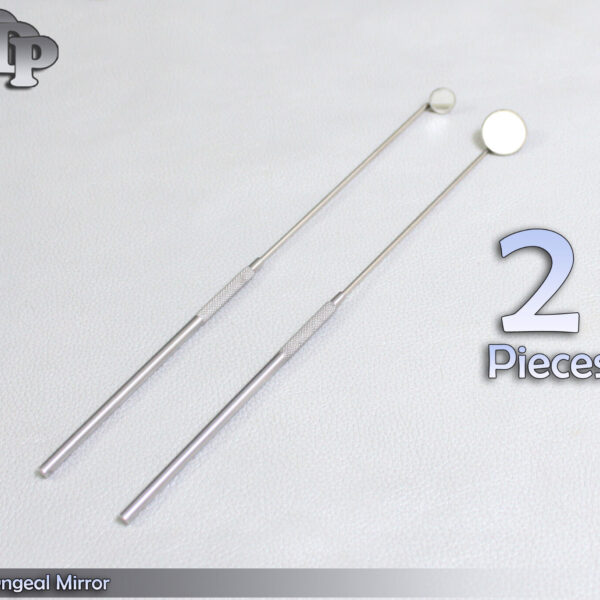SET OF 2 LARYNGEAL BOILABLE HYGIENE DENTAL MIRRORS #1 #6 WITH HANDLE