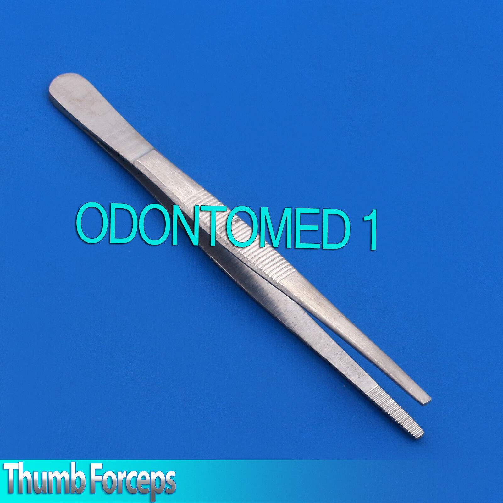 Surgical-Dressing-Tweezer-plain-Thumb-Forceps-Serrated-Tip-Medical-Instruments-112578058314-2