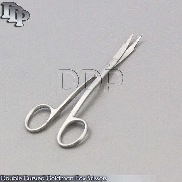 Surgical Goldman Fox Scissor 13cm Double Curved Dental Tissue Cutting Suture Lab