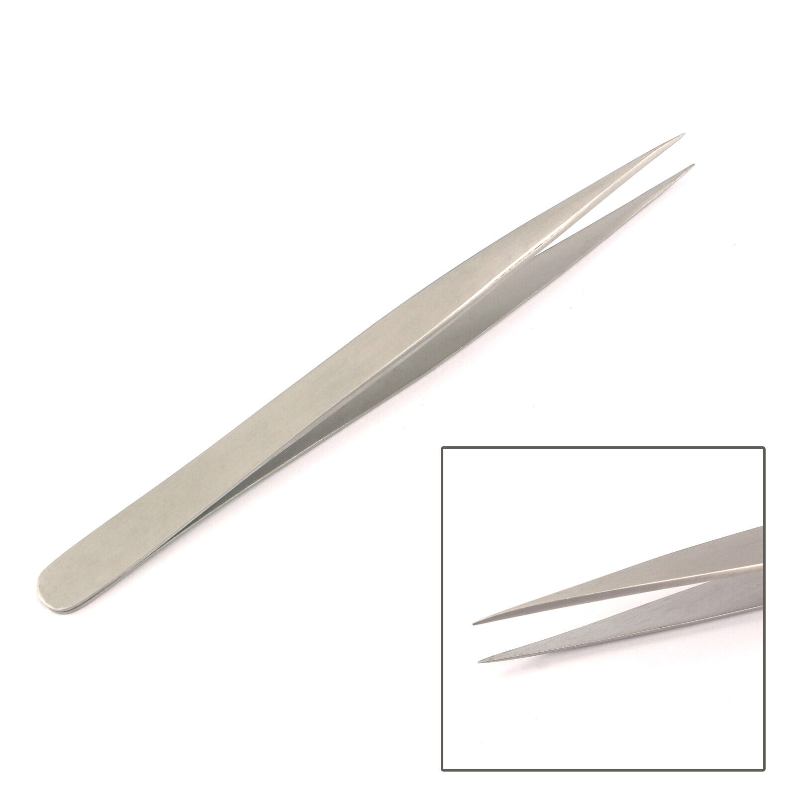 Tweezers-SS-Non-Magnetic-Fine-Pointed-Pick-Up-Small-Parts-5-12-L-Stainless-254798092964-2