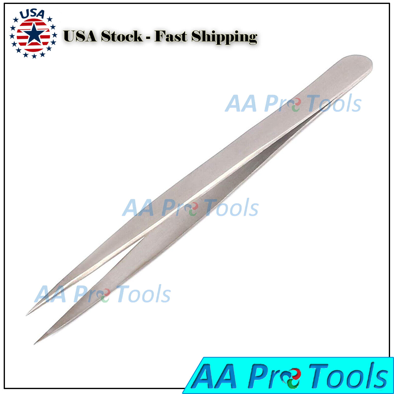 Tweezers-SS-Non-Magnetic-Fine-Pointed-Pick-Up-Small-Parts-5-12-L-Stainless-254798092964