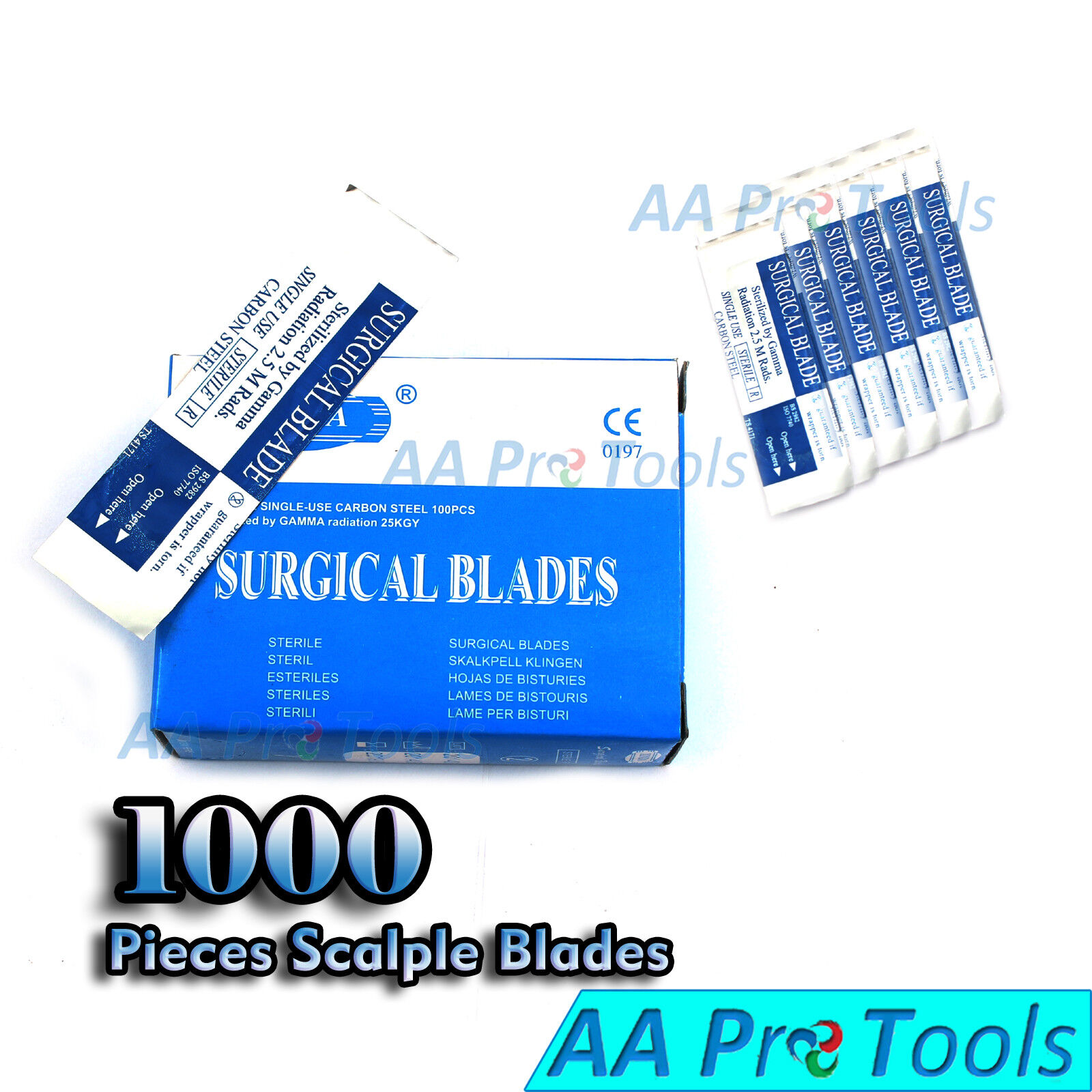 1000-Scalpel-Blades-24-Carbon-Steel-Surgical-Dental-Medical-For-Knife-4-253539874365-3