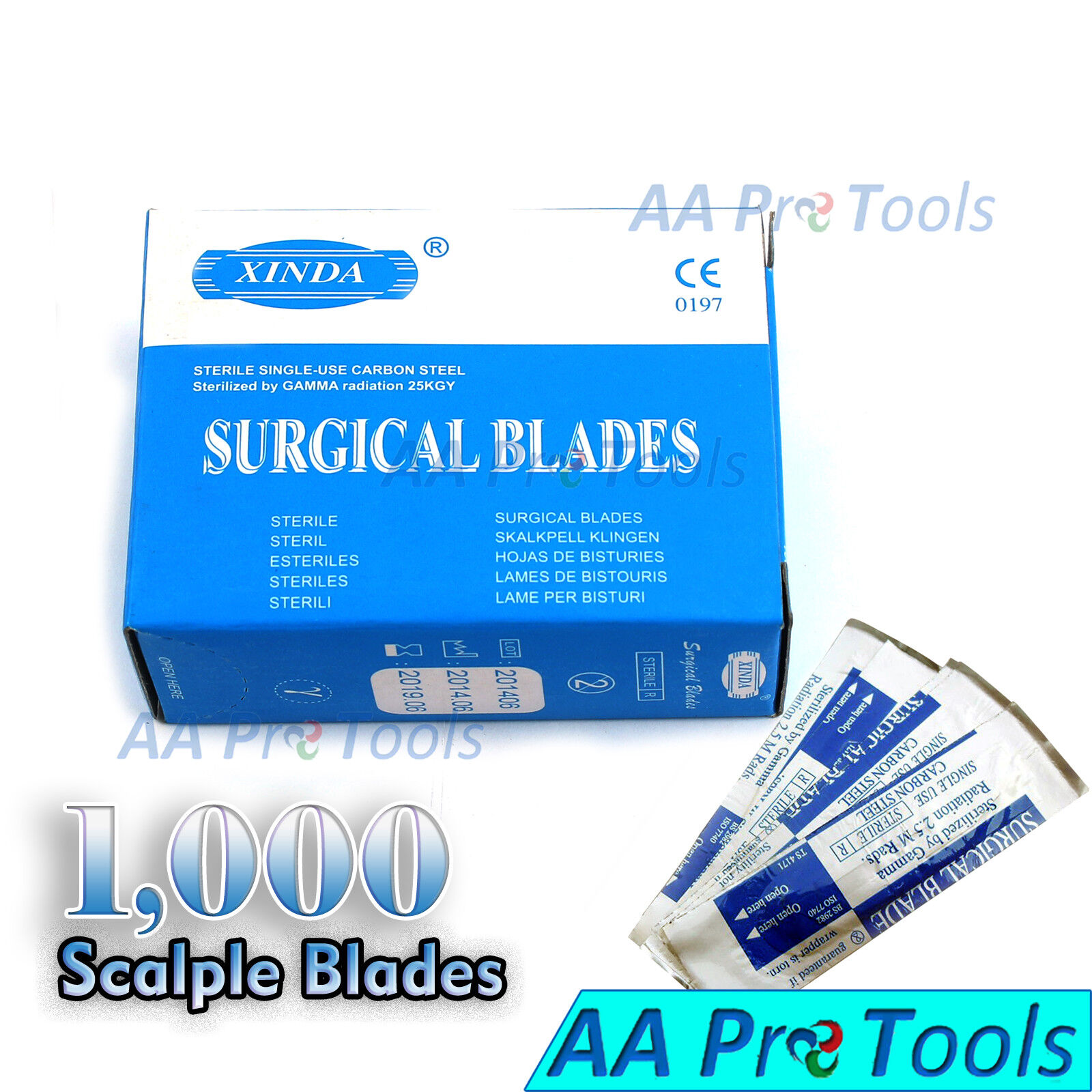 1000-Scalpel-Blades-24-Carbon-Steel-Surgical-Dental-Medical-For-Knife-4-253539874365