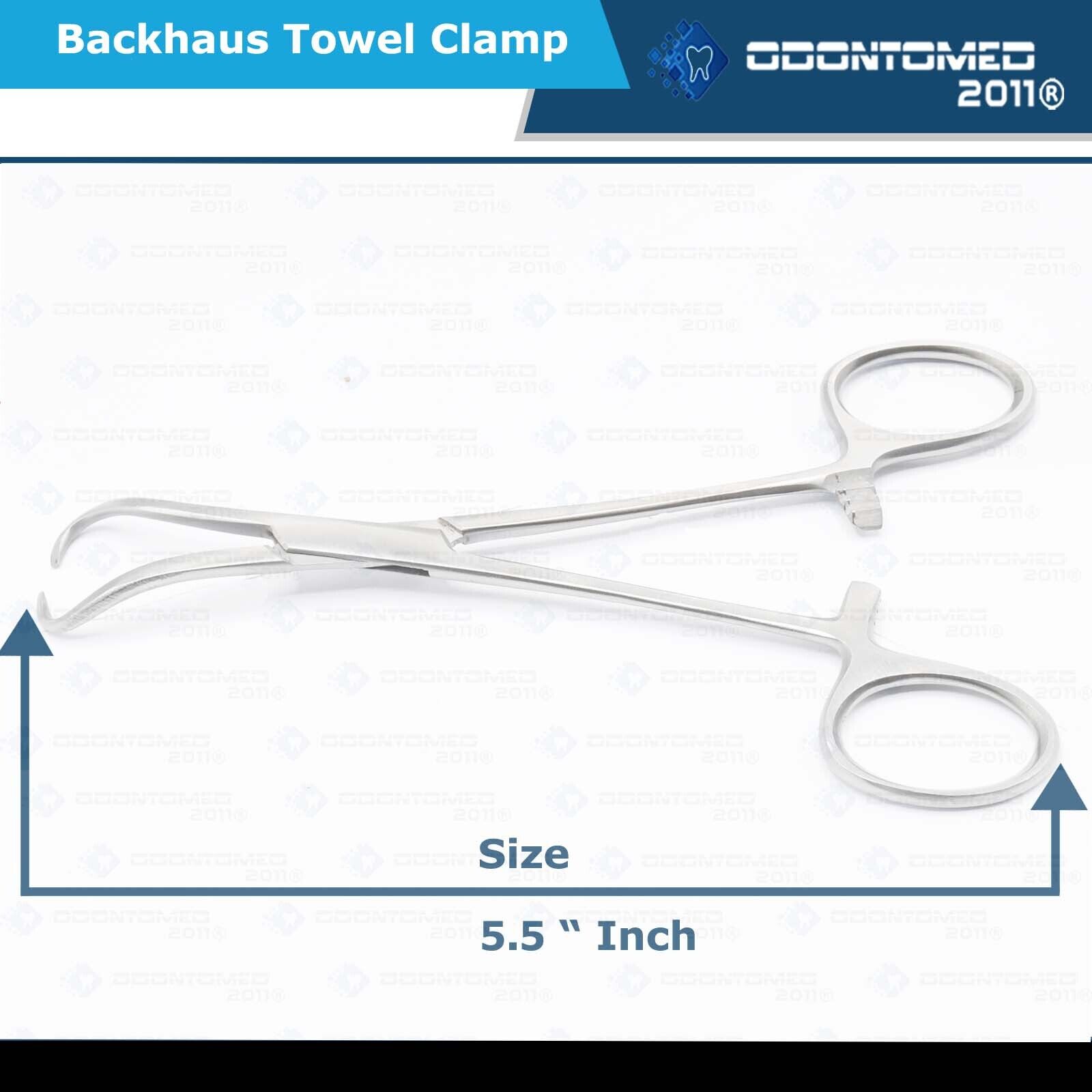 12-OR-GRADE-BACKHAUS-TOWEL-CLAMP-55-SATIN-FINISH-SURGICAL-DENTAL-VETERINARY-115578671195-4