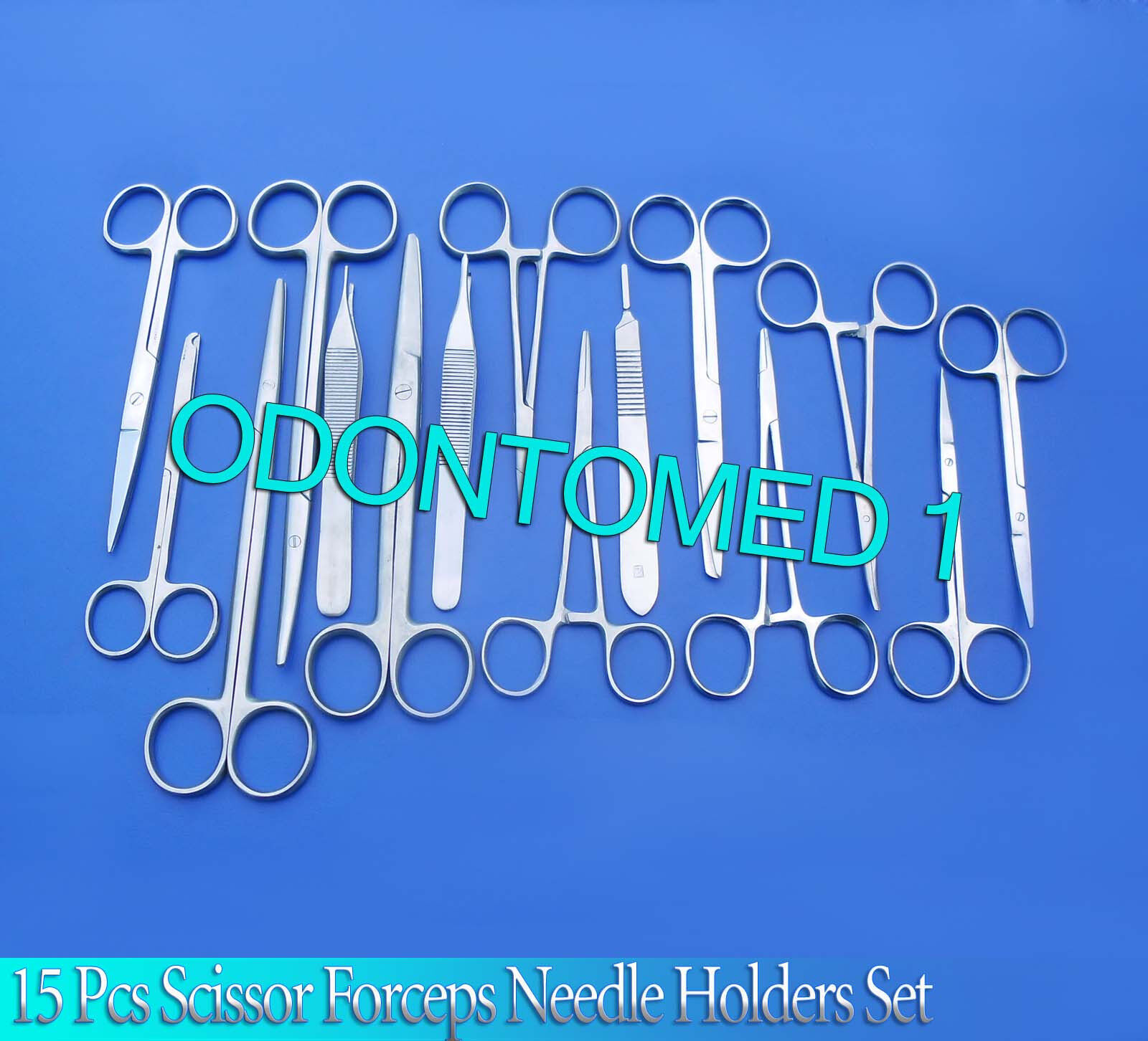 15-PC-OR-GRADE-SURGICAL-VETERINARY-SCISSORS-FORCEPS-HEMOSTATS-NEEDLE-HOLDER-125578178035