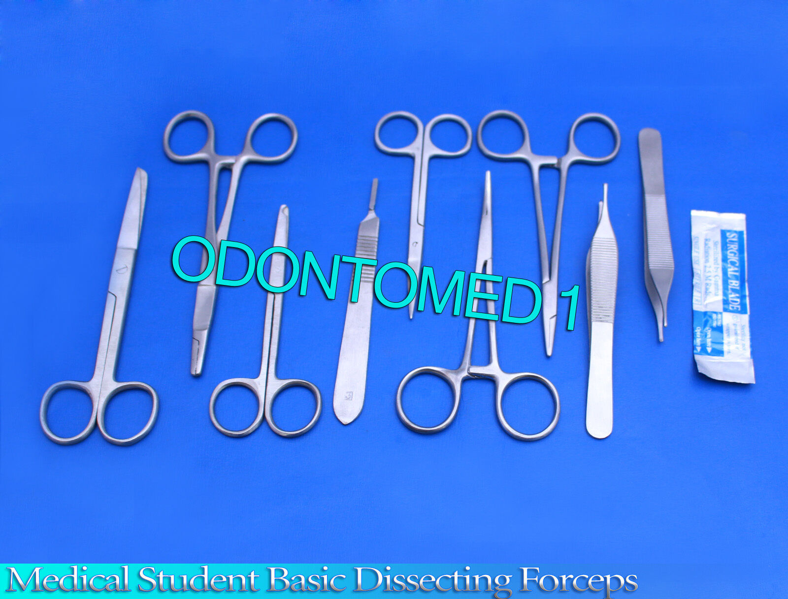 19-PCS-MEDICAL-STUDENT-BASIC-COMPREHNSIVE-FORCEPS-SCISSORS-SETSCALPEL-BLADES20-134297307935