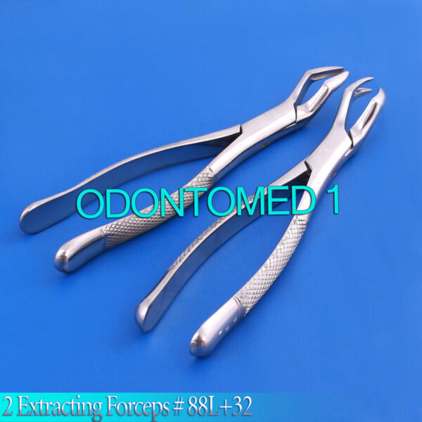 2 Extracting Forceps #88L+32 Dental Surgical Instruments