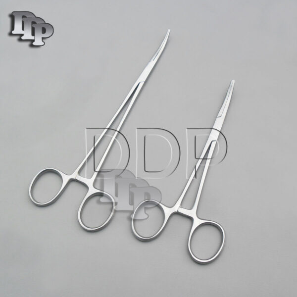2 Pieces Kelly Hemostat Forceps Curved 5.5"& 7" Surgical Instruments