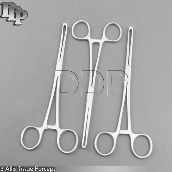 3 ALLIS TISSUE Forceps 6" 4X5 Teeth Surgical O.R. GRADE