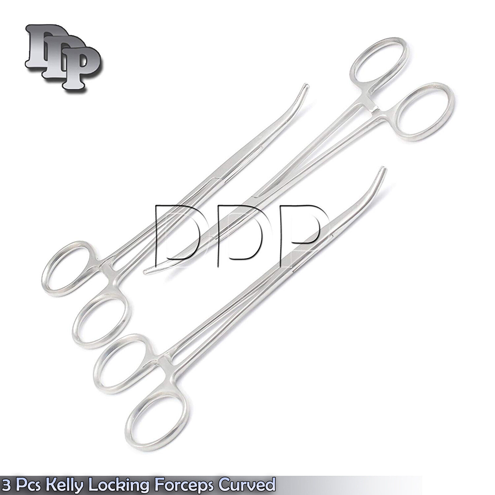 3-OR-GRADE-KELLY-HEMOSTAT-LOCKING-SURGICAL-FORCEP-55-CURVED-SERRATED-132092918755