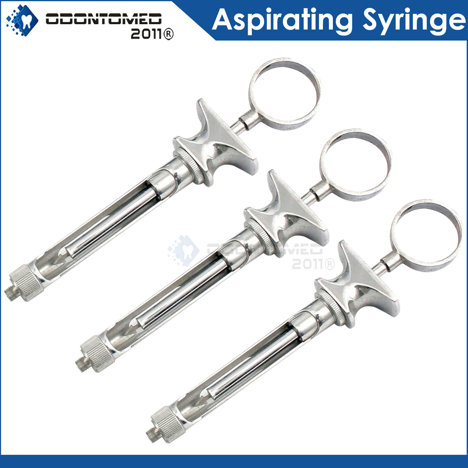 3-Pcs-Dental-Aspirating-Syringe-18ml-Anesthetic-A-Type-Stainless-Steel-Dentist-112321219275