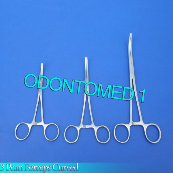 3 Rochester Pean Hemostat Forceps 7"+8"+9" Curved Surgical Instruments