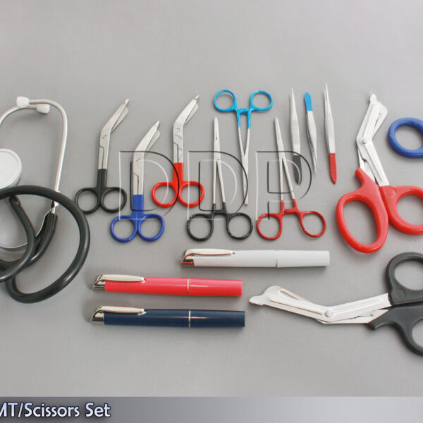 3 Set Colormed Holster EMS EMT Diagnostic Surgical Instruments