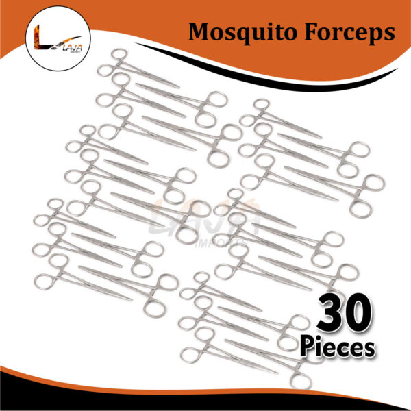 30 PCS MOSQUITO HEMOSTAT FORCEPS 5.5" STRAIGHT STAINLESS STEEL SURGICAL MEDICAL