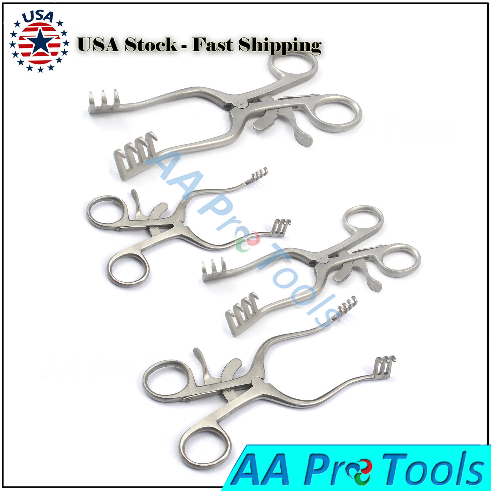 4-Assorted-Weitlaner-Retractor-Surgical-Veterinary-instruments-254375843815