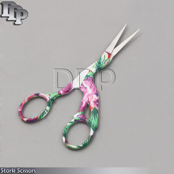 4.5" Stainless Steel Sharp Tip Classic Stork Scissors Color Coded BTS-159