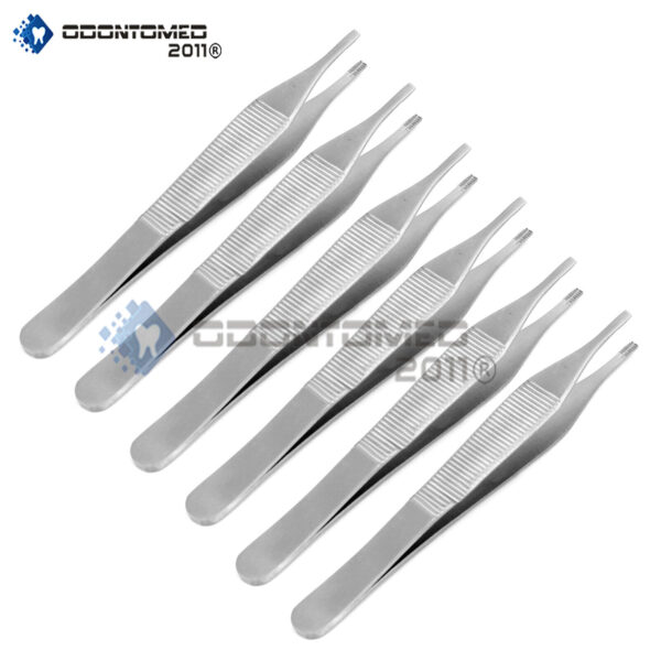 6 ADSON BROWN TISSUE FORCEPS 4.75" 7X7 T Surgical Instruments