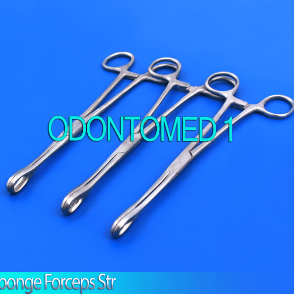 6 Pieces Of Sponge Forceps 9.5'' Straight Surgical Instruments