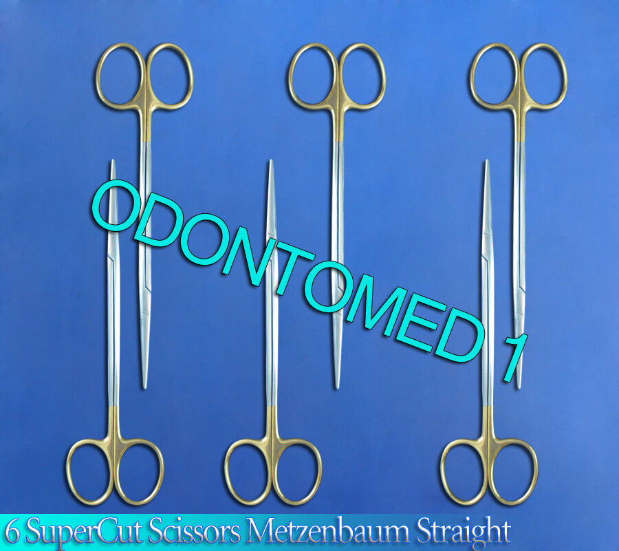 6-SuperCut-Scissors-Metzenbaum-7-Straight-Surgical-DENTAL-Instruments-121116091075