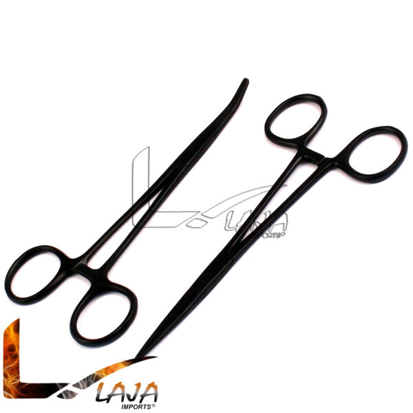 Crile Hemostat Forceps (Str + Cvd) 5.5" Black Color Surgical Instruments