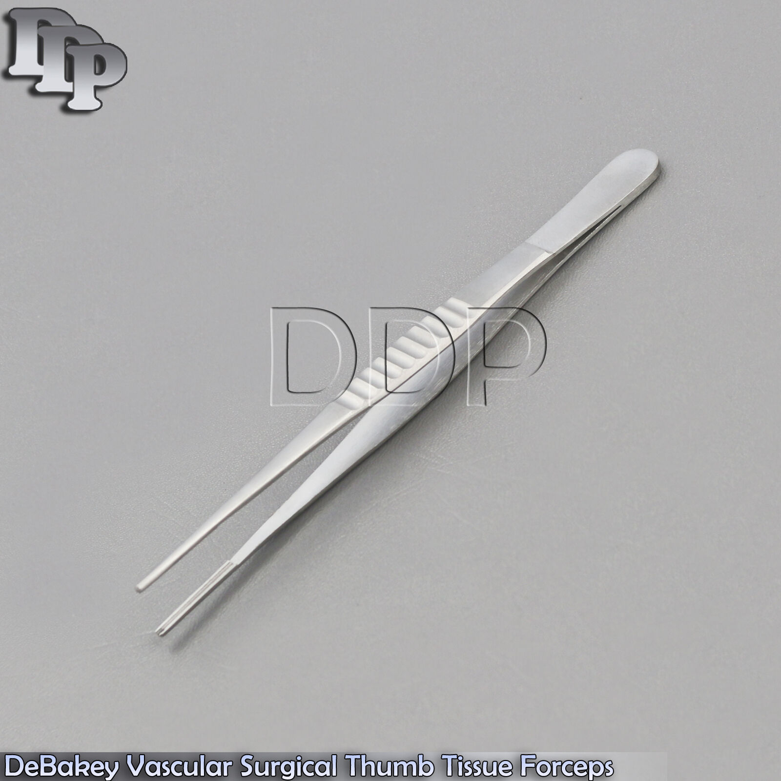 DeBakey-Vascular-Surgical-Thumb-Tissue-Forceps-Atraumatic-Tweezer-Clamp-Serrated-132414909475-2