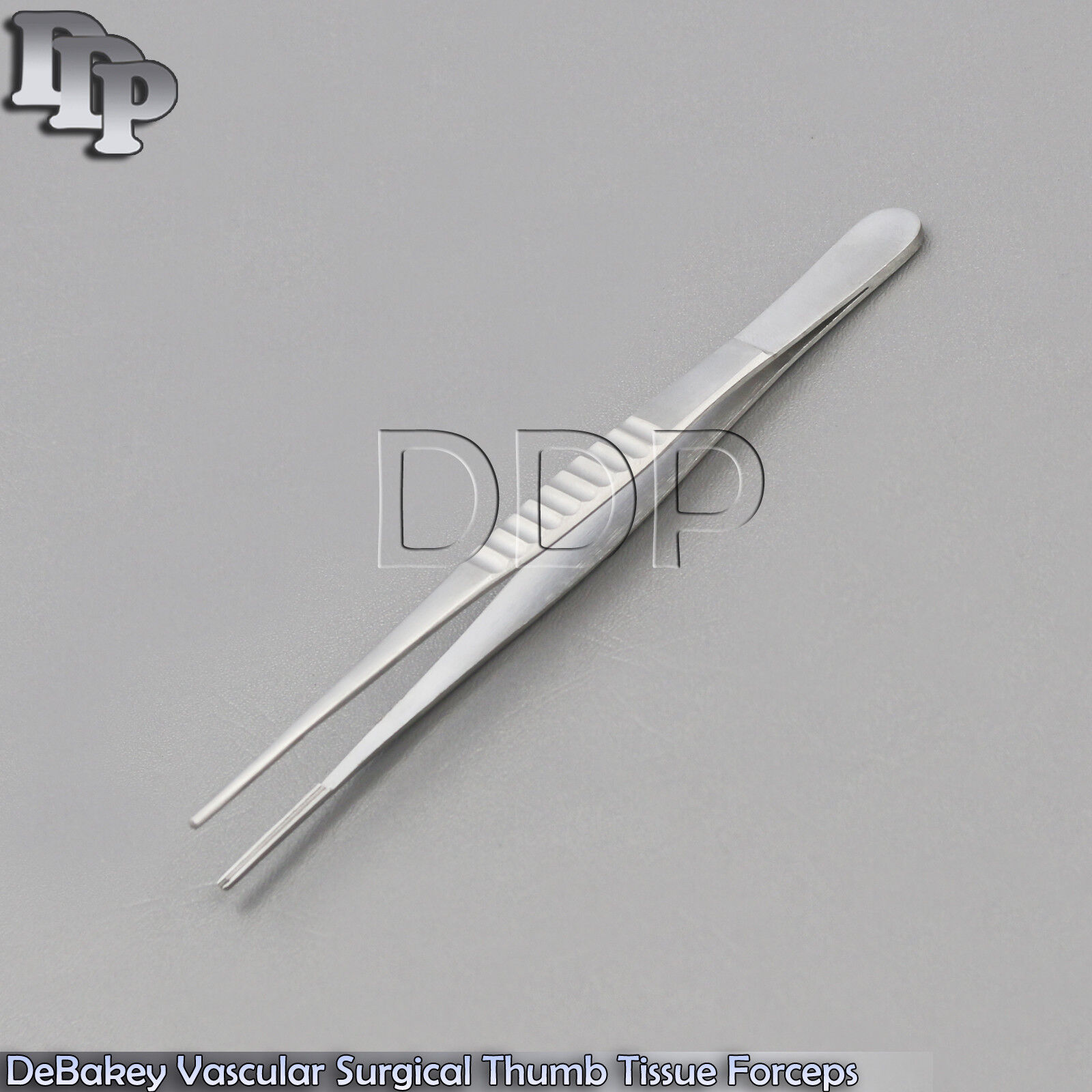 DeBakey-Vascular-Surgical-Thumb-Tissue-Forceps-Atraumatic-Tweezer-Clamp-Serrated-132414909475