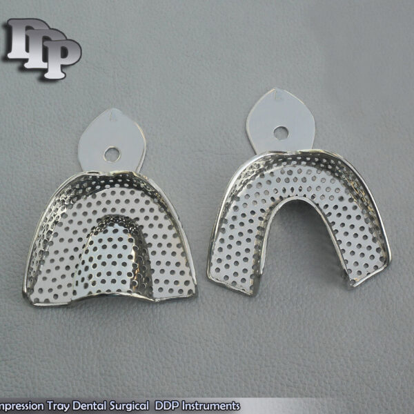 Dental Impression Trays Perforated Set Of 2 pcs L Size Surgical Instruments