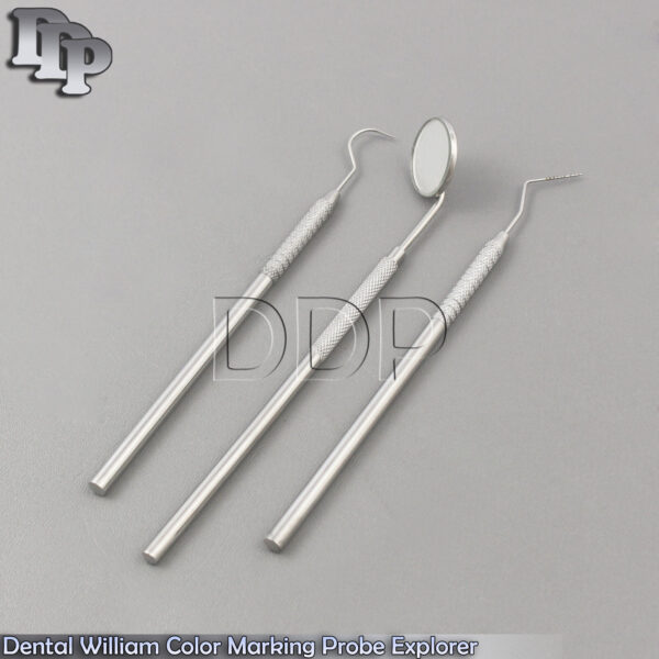 Dental William Color Marking Probe Explorer 23 Hygiene Lab Mouth Cleaning Tools