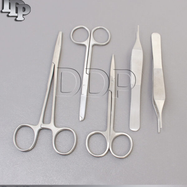 First Aid Suture set, Adson, Suture, Iris Scissors, Needle Holder 5", DS-698