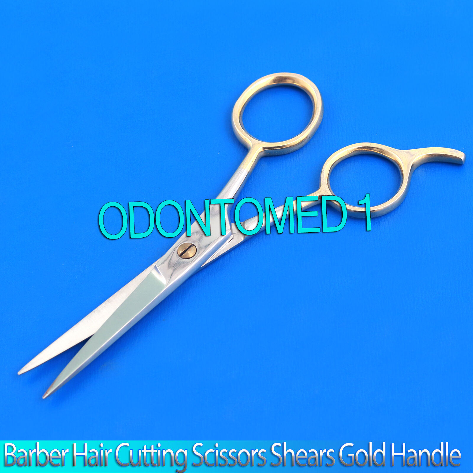 Hair-Cutting-Scissors-Barber-Shears-ICE-Tempered-Size-65-GOLD-HANDLE-112322521845-2